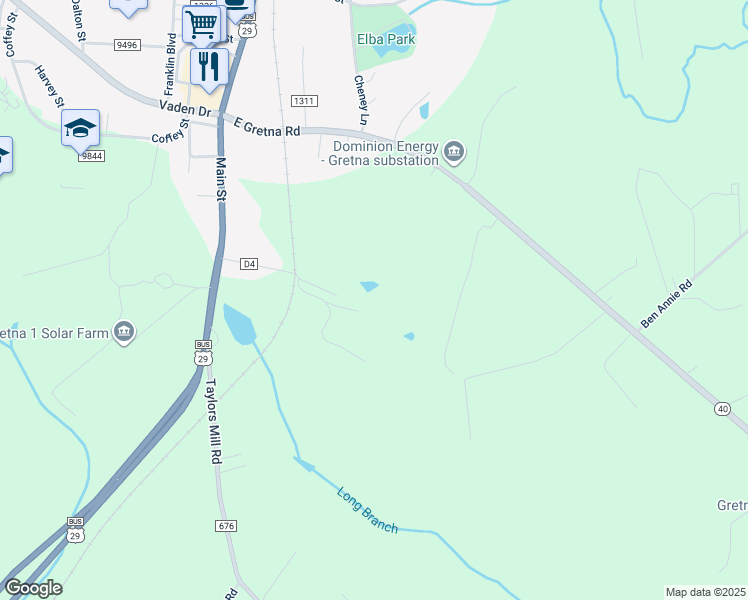 map of restaurants, bars, coffee shops, grocery stores, and more near 305 Peoples Supply Road in Gretna