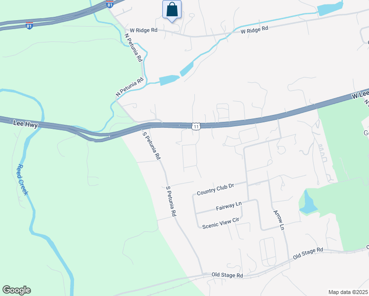 map of restaurants, bars, coffee shops, grocery stores, and more near 25 Frederick Lane in Wytheville