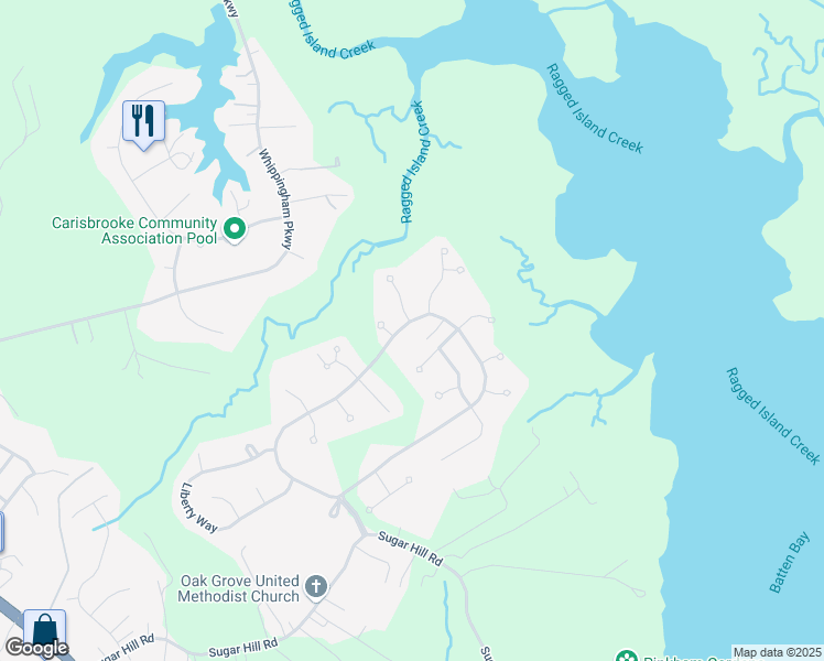 map of restaurants, bars, coffee shops, grocery stores, and more near 604 Founders Pointe Trail in Carrollton