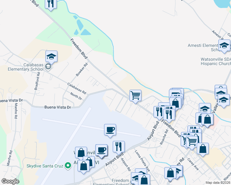 map of restaurants, bars, coffee shops, grocery stores, and more near 2 Monument Avenue in Freedom