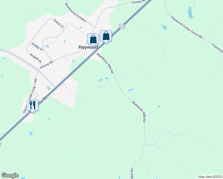 map of restaurants, bars, coffee shops, grocery stores, and more near 321 Matthews Mill Road in Glasgow