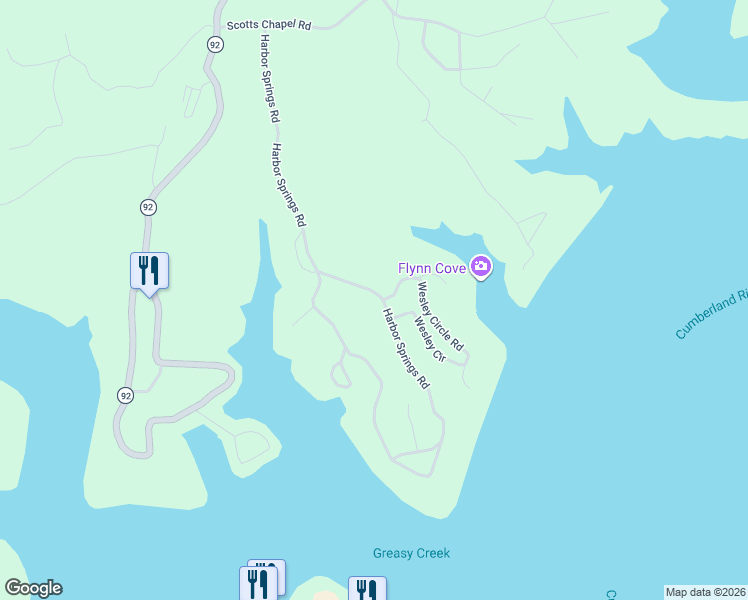map of restaurants, bars, coffee shops, grocery stores, and more near 20 Wesley Circle in Jamestown