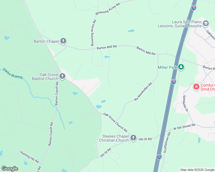 map of restaurants, bars, coffee shops, grocery stores, and more near 244 Hickory Ridge Drive in Corbin