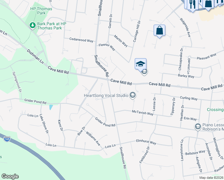 map of restaurants, bars, coffee shops, grocery stores, and more near 3001-3099 Smallhouse Rd in Bowling Green