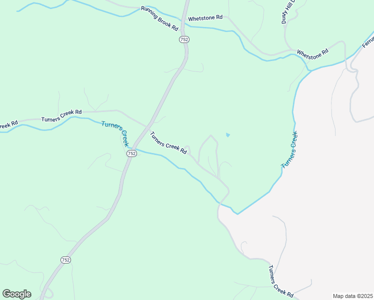 map of restaurants, bars, coffee shops, grocery stores, and more near Turners Creek Road in Ferrum
