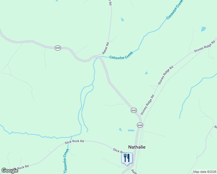 map of restaurants, bars, coffee shops, grocery stores, and more near 1062-1148 Acorn Road in Nathalie