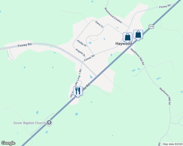 map of restaurants, bars, coffee shops, grocery stores, and more near 55 Windy Hill Road in Glasgow