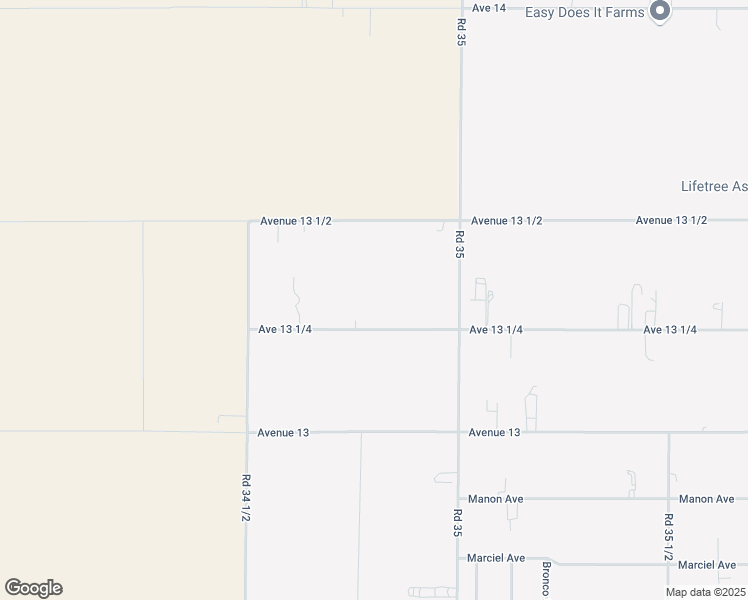 map of restaurants, bars, coffee shops, grocery stores, and more near 34799 Avenue 13 in Madera