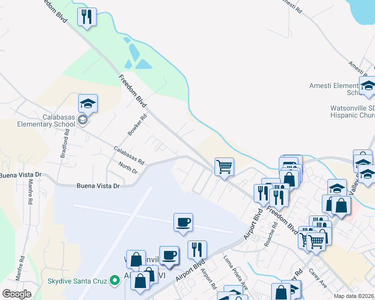 map of restaurants, bars, coffee shops, grocery stores, and more near 4 Miller Avenue in Freedom