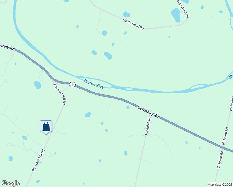 map of restaurants, bars, coffee shops, grocery stores, and more near 7896 Cemetery Road in Bowling Green