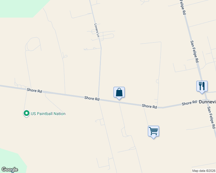 map of restaurants, bars, coffee shops, grocery stores, and more near 790 Shore Road in Hollister