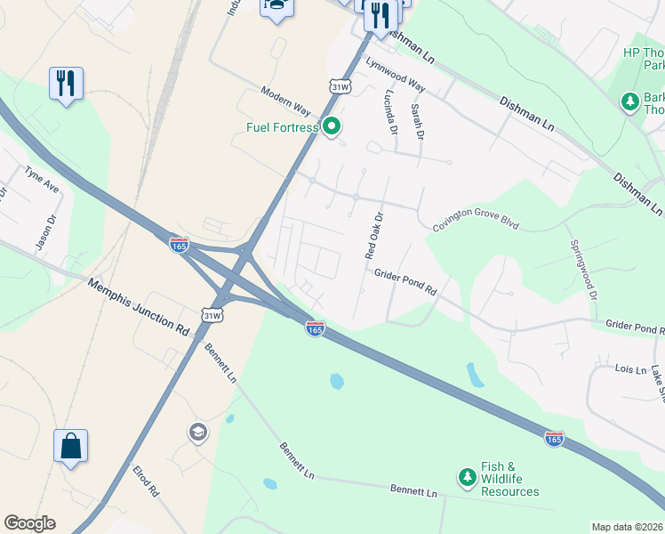 map of restaurants, bars, coffee shops, grocery stores, and more near 448 Catalpa Circle in Bowling Green