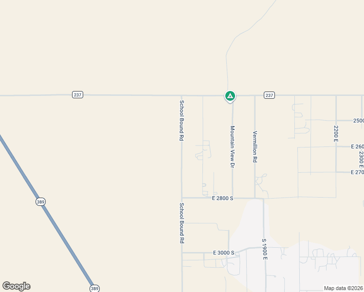 map of restaurants, bars, coffee shops, grocery stores, and more near 2570 South 1600 East in Fredonia