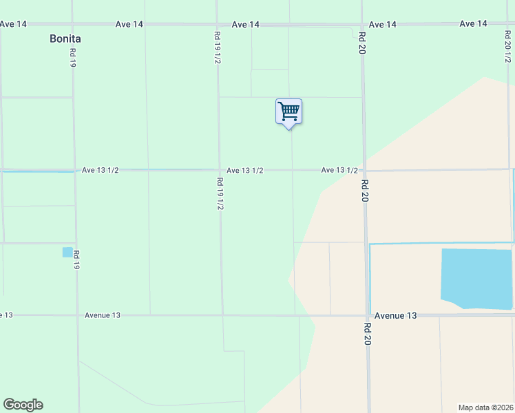 map of restaurants, bars, coffee shops, grocery stores, and more near 13493 Road 19 1/2 in Madera