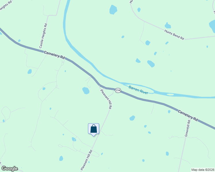map of restaurants, bars, coffee shops, grocery stores, and more near 7552 Cemetery Road in Bowling Green