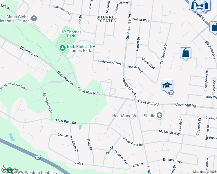 map of restaurants, bars, coffee shops, grocery stores, and more near 2999 Edward Drive in Bowling Green
