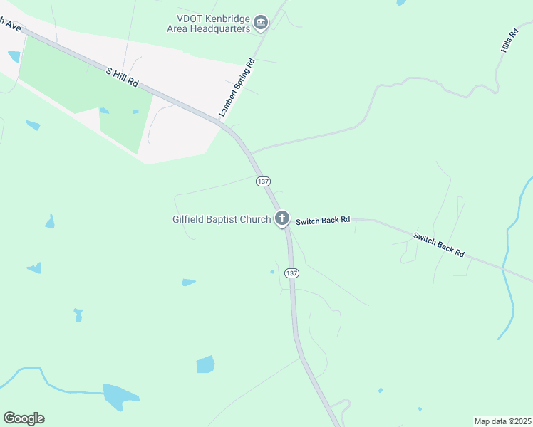 map of restaurants, bars, coffee shops, grocery stores, and more near 11319 South Hill Road in Kenbridge