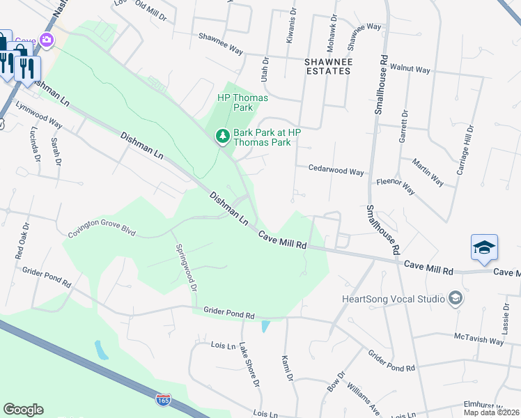 map of restaurants, bars, coffee shops, grocery stores, and more near 910 Covington Grove Boulevard in Bowling Green