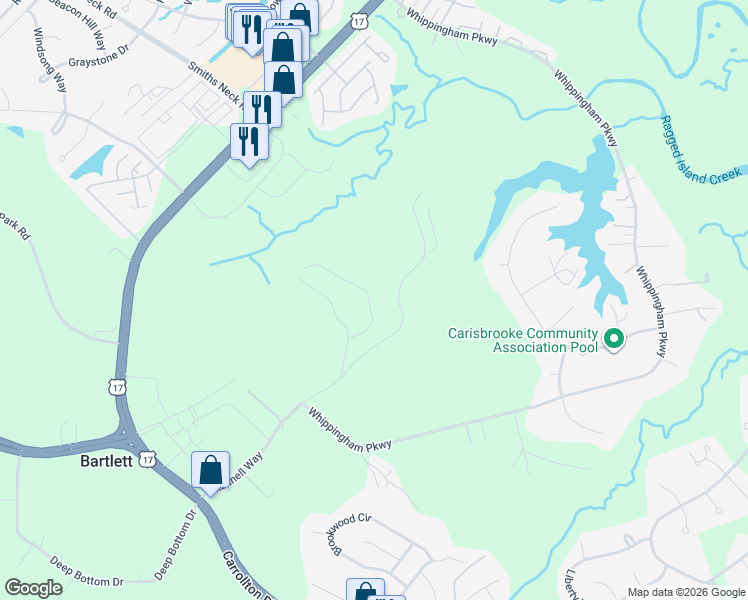 map of restaurants, bars, coffee shops, grocery stores, and more near 23207 State Route 663 in Carrollton