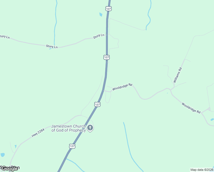 map of restaurants, bars, coffee shops, grocery stores, and more near 63 Wooldridge Road in Jamestown