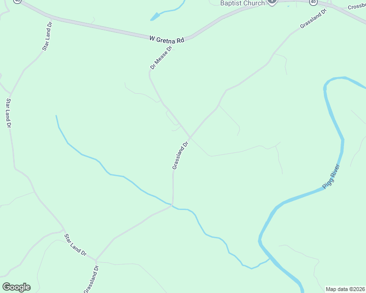 map of restaurants, bars, coffee shops, grocery stores, and more near Grassland Drive in Pittsylvania County