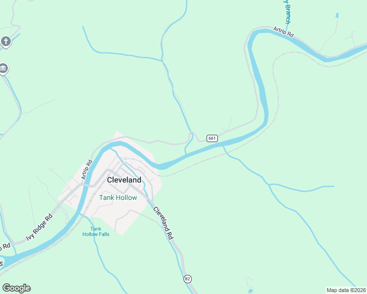 map of restaurants, bars, coffee shops, grocery stores, and more near 630 Artrip Road in Cleveland