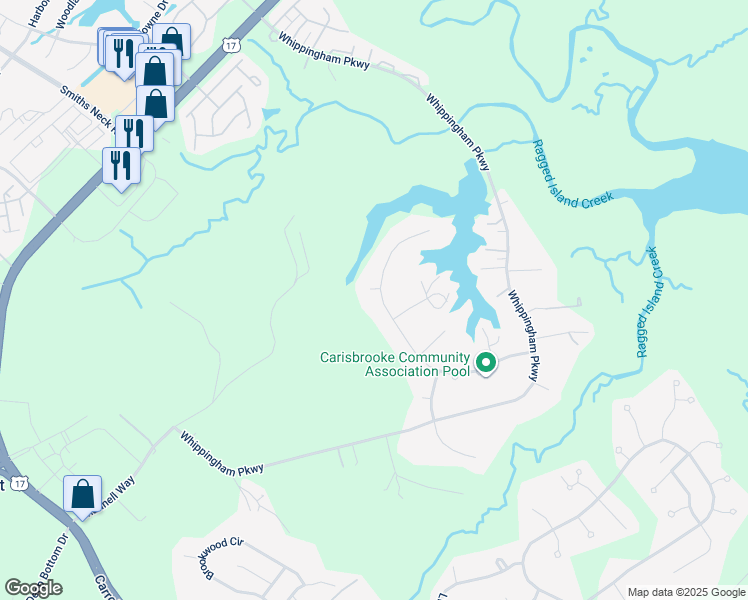 map of restaurants, bars, coffee shops, grocery stores, and more near 39 Nelson Maine in Carrollton