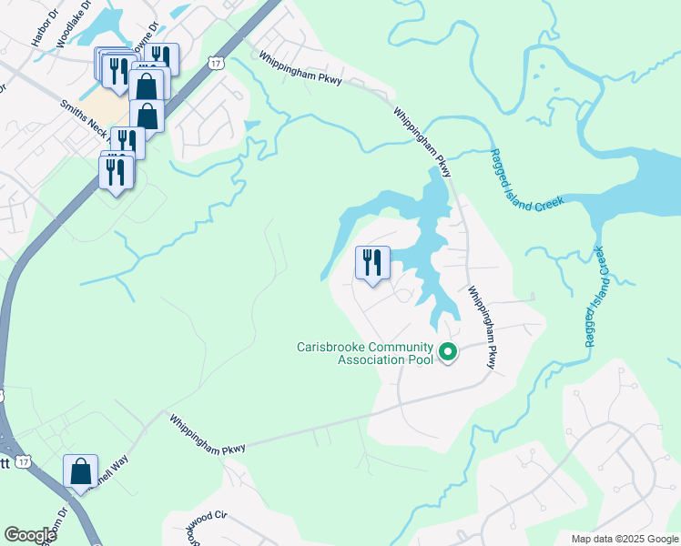 map of restaurants, bars, coffee shops, grocery stores, and more near 41 Nelson Maine in Carrollton