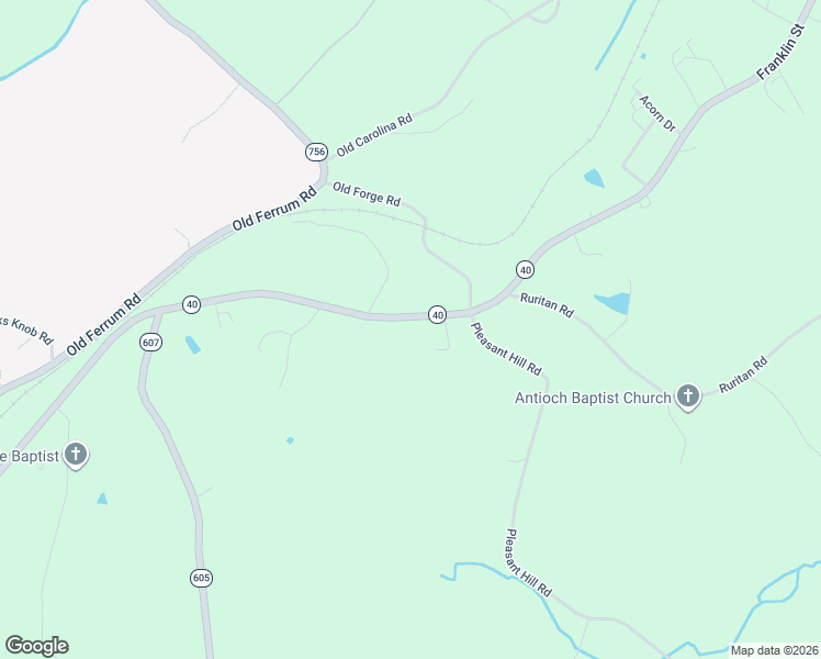 map of restaurants, bars, coffee shops, grocery stores, and more near 5619 Franklin Street in Ferrum