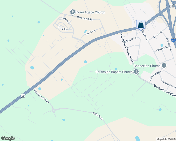 map of restaurants, bars, coffee shops, grocery stores, and more near 280 John D Jones Road in Bowling Green