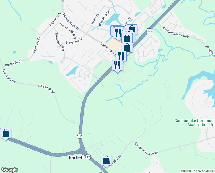 map of restaurants, bars, coffee shops, grocery stores, and more near Northgate Lane in Carrollton