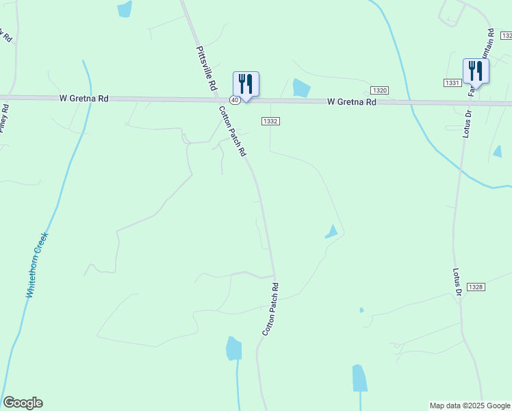 map of restaurants, bars, coffee shops, grocery stores, and more near 2533 Cotton Patch Road in Gretna