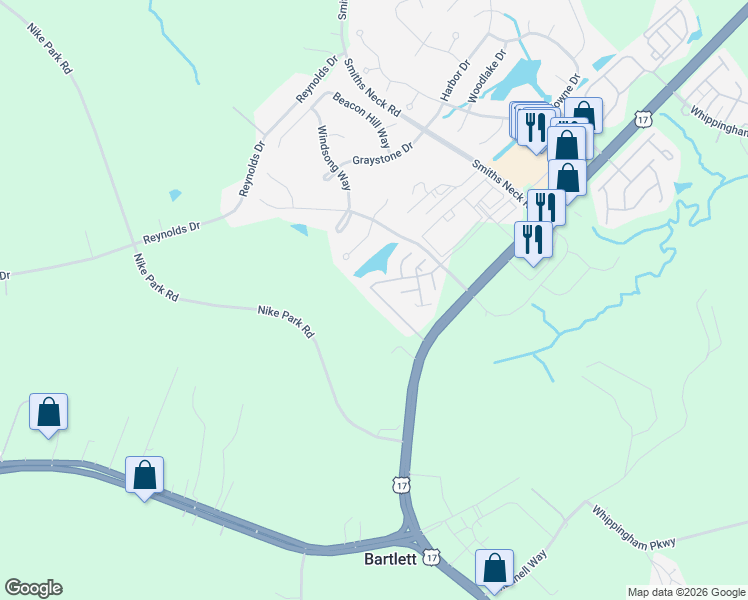 map of restaurants, bars, coffee shops, grocery stores, and more near 3103 Bridgewater Drive in Carrollton
