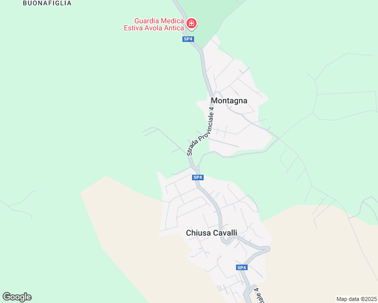 map of restaurants, bars, coffee shops, grocery stores, and more near Strada Provinciale 4 in Syracuse