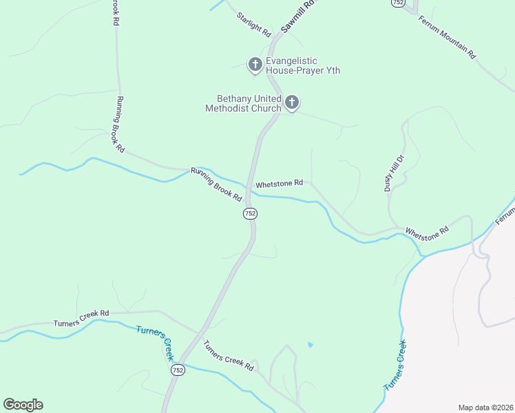 map of restaurants, bars, coffee shops, grocery stores, and more near 2464 Sawmill Road in Ferrum