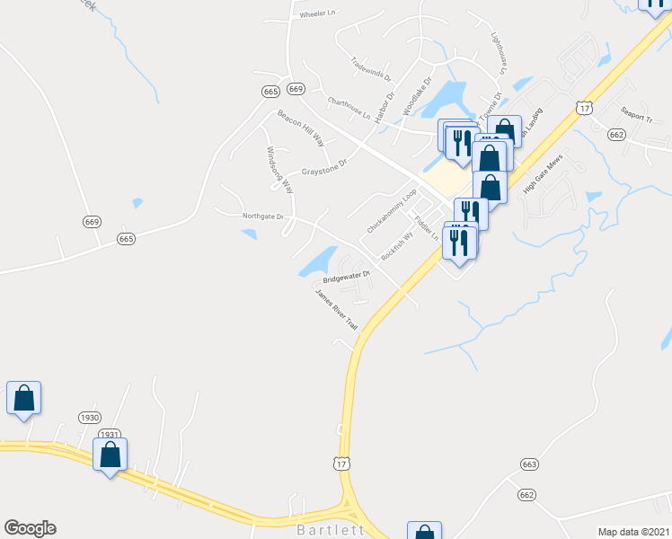 map of restaurants, bars, coffee shops, grocery stores, and more near 904 Rivers Arch in Carrollton