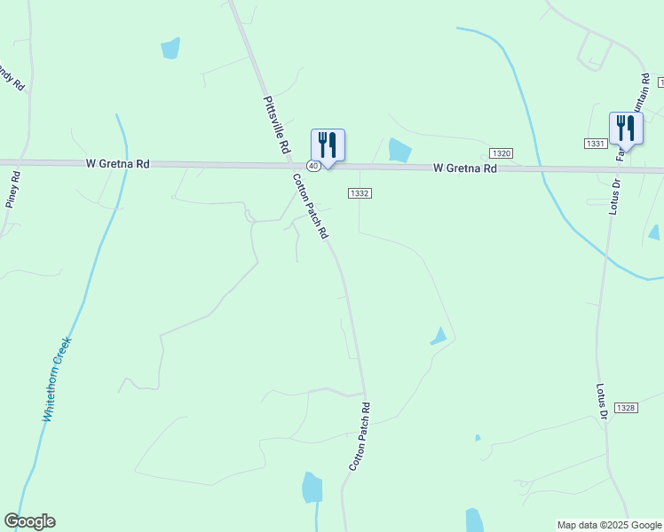 map of restaurants, bars, coffee shops, grocery stores, and more near 2657 Cotton Patch Road in Gretna