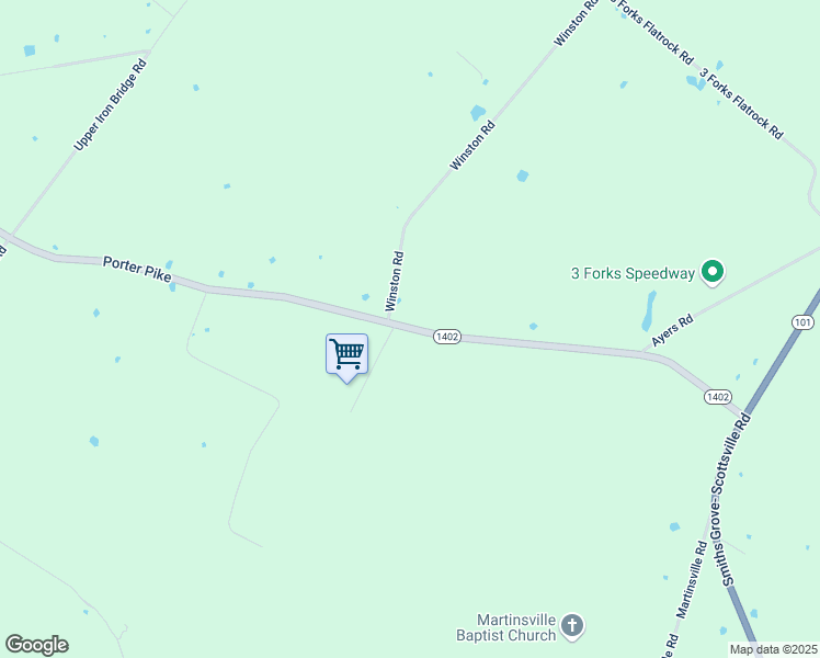 map of restaurants, bars, coffee shops, grocery stores, and more near 11051 Porter Pike in Oakland