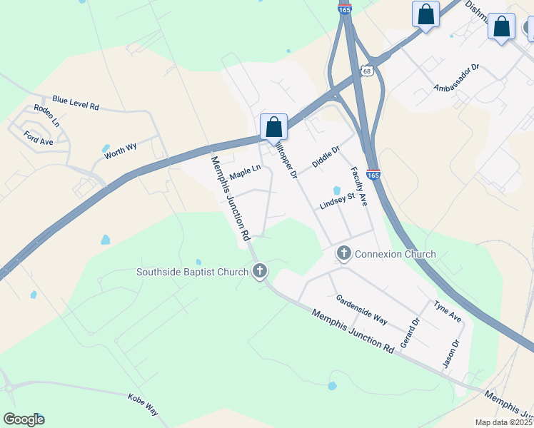 map of restaurants, bars, coffee shops, grocery stores, and more near 4417 Maple Lane in Bowling Green