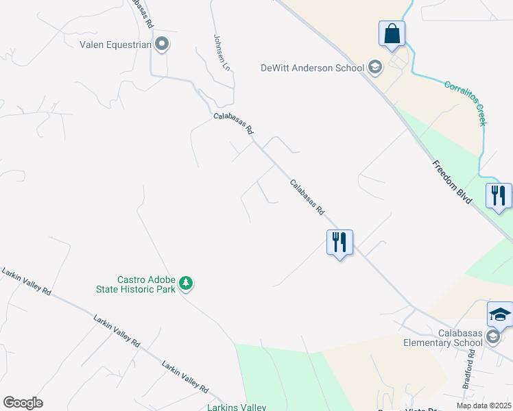 map of restaurants, bars, coffee shops, grocery stores, and more near 155 Scarlet Court in Watsonville