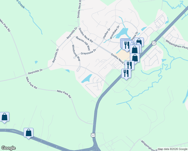 map of restaurants, bars, coffee shops, grocery stores, and more near 1106 Rivers Arch in Carrollton