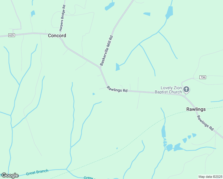 map of restaurants, bars, coffee shops, grocery stores, and more near 3947 Rawlings Road in Rawlings