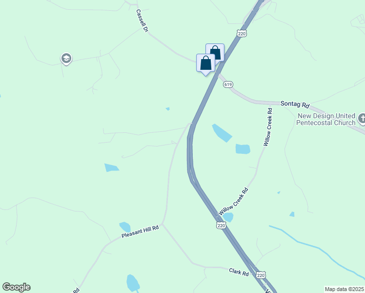 map of restaurants, bars, coffee shops, grocery stores, and more near 5591 Pleasant Hill Road in Rocky Mount