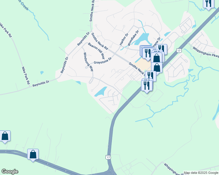 map of restaurants, bars, coffee shops, grocery stores, and more near 1106 Rivers Arch in Carrollton
