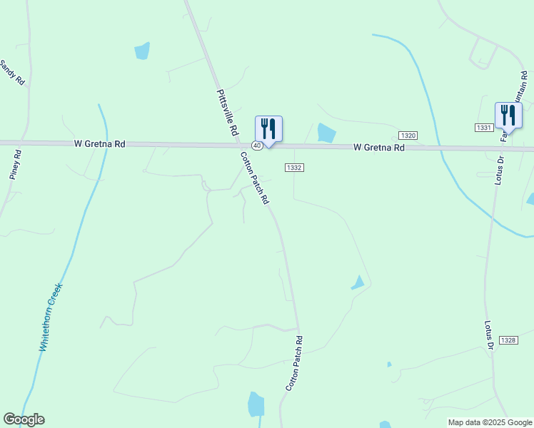 map of restaurants, bars, coffee shops, grocery stores, and more near 2705 Cotton Patch Road in Gretna