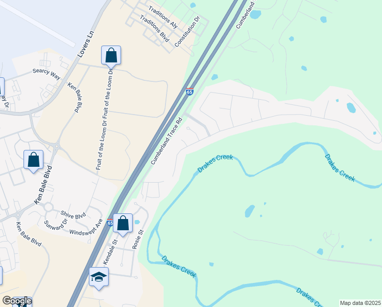 map of restaurants, bars, coffee shops, grocery stores, and more near 465 Cumberland Ridge Way in Bowling Green