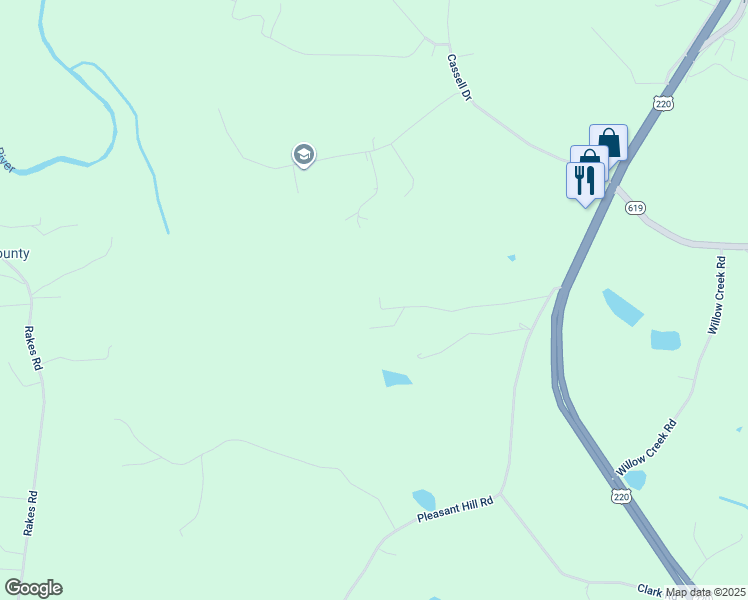 map of restaurants, bars, coffee shops, grocery stores, and more near 408 Birchwood Lane in Rocky Mount