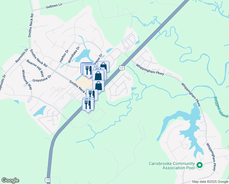 map of restaurants, bars, coffee shops, grocery stores, and more near 13411 Prince Andrew Trail in Carrollton