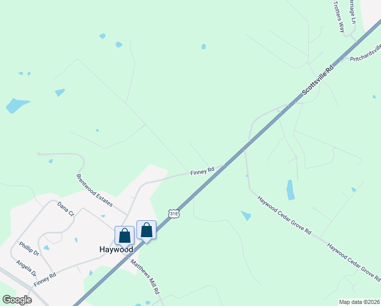 map of restaurants, bars, coffee shops, grocery stores, and more near 581 Jim Jolly Road in Glasgow