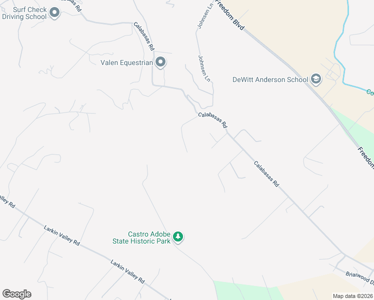 map of restaurants, bars, coffee shops, grocery stores, and more near 557 Calabasas Road in Watsonville